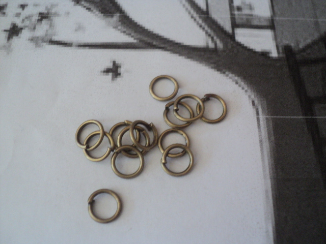 50 anneaux ouvert  bronze 6mm