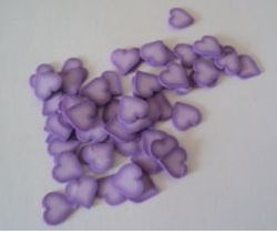 lot 25 tranches fimo coeur violet